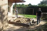 Arbeiten am Sandkasten
