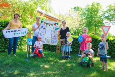Unsere Kunterbunt-Kinder laufen sich fit